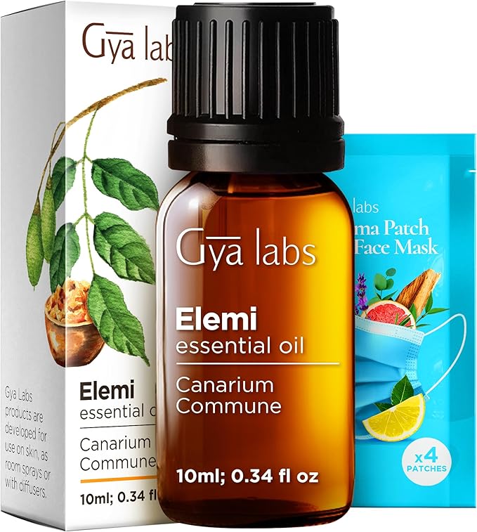 Gya Labs Elemi Essential Oil - 0.34 Fl Oz - for Hair, Skin, Diffuser, Aromatherapy & DIY Candle Making Scent