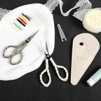 Vintage Small Embroidery Scissors with Cover Detail Shears Mini Scissor for Needlework Threading Sewing Craft DIY Tools Home Travel Use