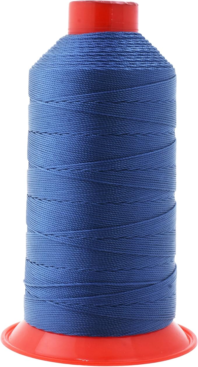 Mandala Crafts Bonded Nylon Thread Denim Heavy Duty Sewing Threads - 800 YDs Size 277 840D T270 Tex 270 Thread for Leather Jeans Weaving Outdoor Marine Upholstery Threads