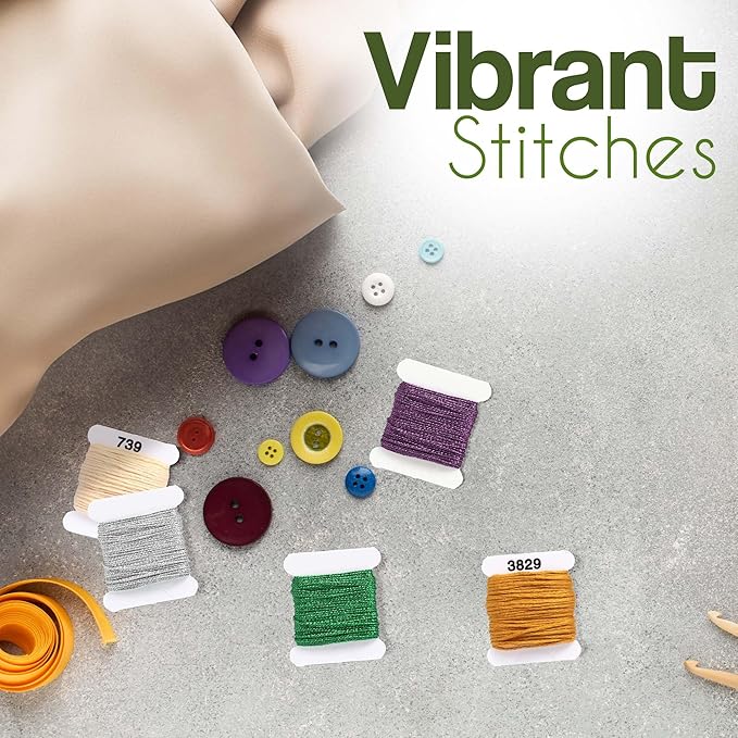 Embroidery Floss Kit 108 Colors 99 Cotton 9 Metallic Threads On Plastic Bobbins, Dmc Color Coding for Cross Stitch, Friendship Bracelets, String Crafts