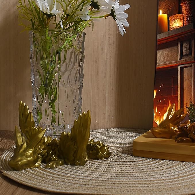 Dragon Diamond Resin Mold - Round Dinosaur Animal 3D Candle Making Mold for Home Decor