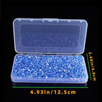 1100PCS 4mm Bicone Crystal Glass Beads for Jewelry Making, Sparkling Mini Beads for Suncatchers, DIY Bracelets & Craft Projects(Light Blue)