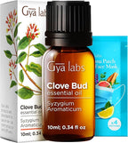 Gya Labs Clove Essential Oil - 0.34 Fl Oz - for Hair, Skin, Diffuser, Aromatherapy & DIY Candle Making Scent