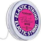 FANDAMEI 1mm Elastic String for Bracelets, Elastic Beading Cord Stretchy for Bracelets Making, Stretch Bead Cord for Jewelry Making, Sturdy Thread for Bracelet Necklace Crafts Christmas DIY String