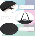 Abbylike 48 x 36 Inch Art Portfolio Bag Large Size Art Supply Bag with Nylon Shoulder Waterproof Poster Board Painting Drawing Sketch Storage Carrying Case for Christmas Artwork Gift(Black,1 Pcs)