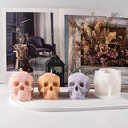 Skull Head Candle Mold - Resin Casting Silicone Molds for Home Decor & Candle Making Wave Spiral Mold