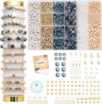 Xylise 6mm/8mm Crackle Glass Beads Bracelet Making Kit Crystal Glass Beads Jewelry Making Kit, Friendship Bracelet kit for DIY Crafts Gifts