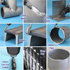 10 Pcs Carbide Burr Set 1/8" Shank Compatible with Dremel Milwaukee Bits Rotary Tools Attachment Kit Rasp Drill File Accessories Metal Wood Stone Steel Grinding Carving Cutting Polishing