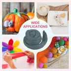 MECCANIXITY Wool Roving Yarn Soft Felting Wool 50g/1.76oz Pure Chunky Roving Yarn for Needle Felting Knitting Blanket Spinning Weaving Art DIY Craft Dark Grey