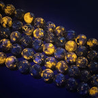 4MM 80PCS Flame Yooperlite Stone Beads Loose Beads for Jewelry Making DIY Bracelets Show Flame Color Under The Irradiation of UV Lamps