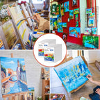 Stretched Canvas for Painting - 8x10 Inch/20 Canvas Value Pack - Triple Primer Acid Free 100% Cotton Blank Canvas for Painting Supplies Oil and Acrylic Pouring Art Watercolor