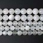 6MM 60PCS Natural White Moonstone Gemstone AAA Grade Crystal Spacer Loose Beads for Jewelry Making DIY Bracelet 15 Inches 1 Strand
