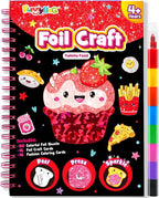 FUNNYB&G Foil Art Craft for Kids - Christmas Crafts Gift Party Favors Stocking Stuffers for Kids Fun Art Supplies Creative Birthday Gift Travel Toys for Girls Boys 4 5 6 7 8 9 Years Old (Food)