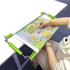 Couple Embroidery Art Embroidery Clip Frame Cross Stitch 4 Slot Presser Heavy Duty Embroidery Bandage Embroidery Frame Needlepoint Frame Embroidery Scroll Frame Embroidery Frames (Green)