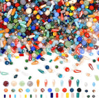 Assorted Glass Crystal Beads for Jewelry Making,DIY Lamp Work, Glass Spacer Beads Colorful Clear Electroplated Color Crystal Beads, Colorful Assortment Bulk Mix, Half Pound