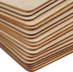 100 Pack 6 x 4 Inch Unfinished Wood Cutouts for Crafts, Natural Wood Rectangle Blank Pieces Wooden Tags Slices for Painting, DIY Craft, Decoration