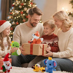 kacistech 6 Pack Christmas Crochet Kit for Beginners Adults & Kids, Animal Crochet Patterns with Video Tutorial, DIY Starter Kit Includes Yarn, Hook, Gift for Craft Lovers