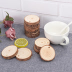 100 PCS 2.4-2.8 Inch Unfinished Wood Slices, Natural Wood Slices, Predrilled with Hole Wood Slice for DIY Arts Craft Christmas Ornaments