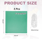 MECCANIXITY Beeswax Candle Making Kit,8x8 Inch 5pcs Green Beeswax Candle Sheets with 1pcs Cotton Wick for DIY Craft Gift Making