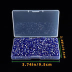 1200PCS 3mm Bicone Crystal Glass Beads for Jewelry Making, Sparkling Mini Beads for Suncatchers, DIY Bracelets & Craft Projects (AB Blue)