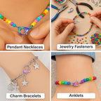 Mandala Crafts 9mm Rainbow Stainless Steel Lobster Clasps for Jewelry Making - 50 PCs SS Lobster Claw Clasps with Jump Rings Jewelry Findings Kit for Necklaces Bracelets Charms Fasteners