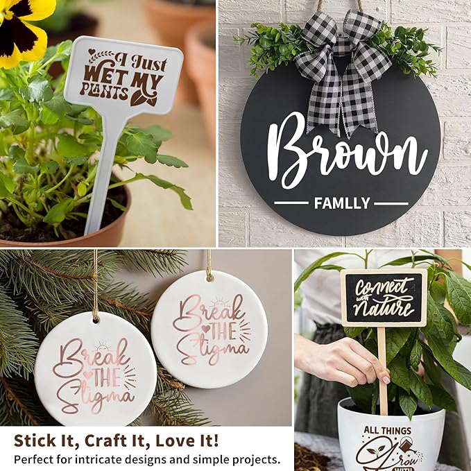 TECKWRAP Permanent Vinyl, 12" x 5ft Permanent Adhesive Vinyl Rolls, 6 Rolls for Cricut, Silhouette, Cameo Cutters, Signs, Scrap-Booking, Craft for Mug, Window, Home Decal, Dark Color