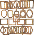 30Pcs Vintage Scrapbook Paper Photo Frame for Scrapbooking Junk Journal Collage Diary Embellishment DIY Photo Album DIY Craft Decoration, 10 Patterns (YSDC2)