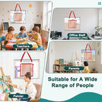 Large Poster Storage Bag, 25" x 19" Art Portfolio Bag with Pocket for Poster, Cutting Mat, Bulletin Board, Scrapbook, Keepsake - Waterproof Art Bag for Home Office Outdoor