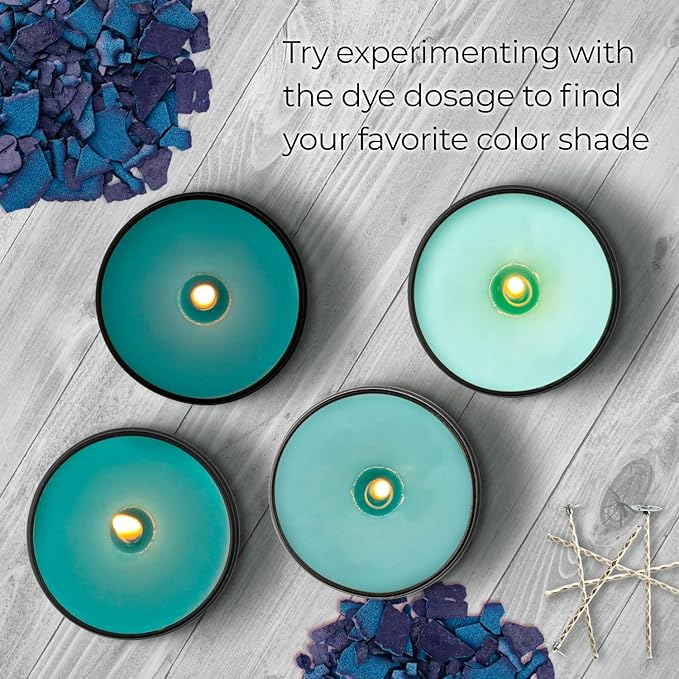 Aquamarine Candle Dye 2oz for Soy Candle Making – Highly Concentrated Candle Wax Dyes – Candle Shop Premium Color Dye Chips for Soy Wax, Beeswax, Paraffin