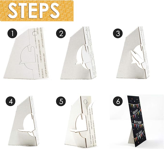 Golden State Art, 7 Inch Self Stick Easel Back, Cardboard Stand, Single Wing, Archival Quality, Display Posters Pictures Brochures, Easy and Fast Application (Pack of 50) White, Made in USA