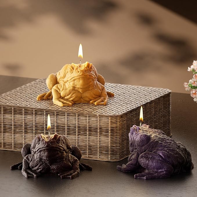Toad Animal Candle Frog Resin Casting Resin Making Molds Silicone Mold for Candle Home Decorate 3D Animal Mold Candle Making Mold