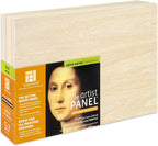 Ampersand Art Supply Unprimed Basswood Artist Panel, 1-1/2" Cradled Profile, 5"x7"