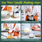 SWIGRANCE Soy Wax Pellets 5LBS / 2.27kg, Natural Soy Candle Wax Candle Making Supplies, for Making Pillars, Container and Molded Candles, Cire de SOJA