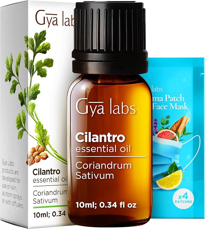 Gya Labs Cilantro Essential Oil - 0.34 Fl Oz - for Hair, Skin, Diffuser, Aromatherapy & DIY Candle Making Scent