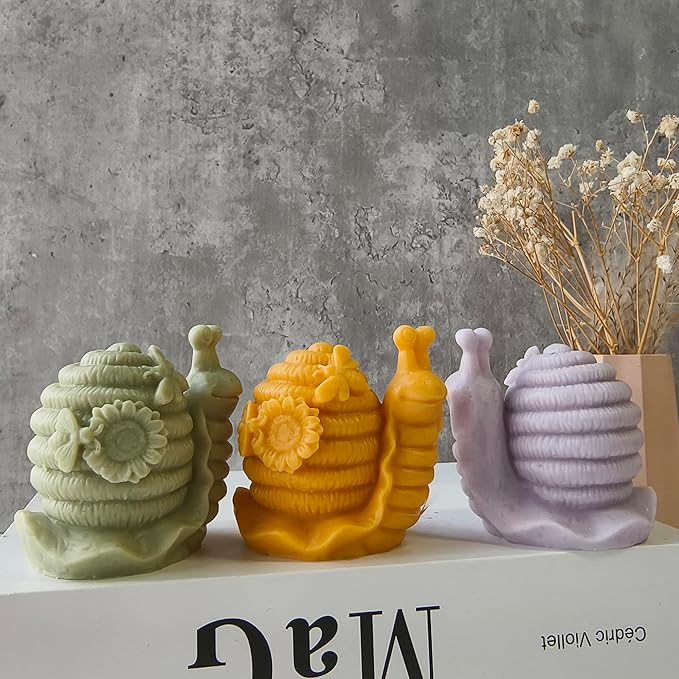 Snail Honeycomb Animal Resin Mold for Casting, Candle Making, and Home Decor - 3D Silicone Mold