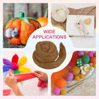 MECCANIXITY Wool Roving Yarn Soft Felting Wool 50g/1.76oz Pure Chunky Roving Yarn for Needle Felting Knitting Blanket Spinning Weaving Art DIY Craft Brown