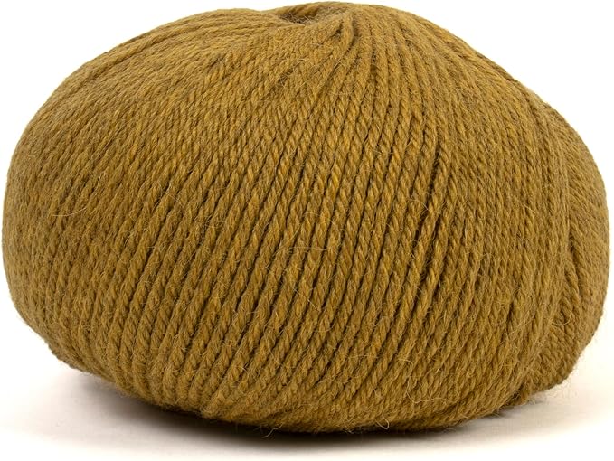 100% Baby Alpaca Yarn for Knitting & Crocheting - Set of 2 Skeins of Premium Yarn DK - Lightweight, Hypoallergenic & Thermal Peru Made - Ideal for Delicate Projects (M035 - Mustard)