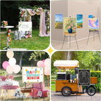 1 PCS Black Easel Stand for Wedding Sign Stand, 65 Inch Adjustable Metal Easels for Display, Portable Folding Easel for Wedding, Display Show, Arts, Poster with Portable Bags