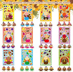 36 PCS Make a Turkey Stickers, Thanksgiving Stickers for Kids Make Your Own Turkey Sticker for Thanksgiving Party Favors Crafts School Rewards