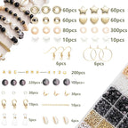 Xylise 6mm/8mm Crackle Glass Beads Bracelet Making Kit Crystal Glass Beads Jewelry Making Kit, Friendship Bracelet kit for DIY Crafts Gifts