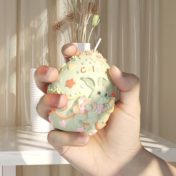 Radish Rabbit Egg Bunny Silicone Molds - Animal & Candle Molds for Resin, Clay & Cake Craft Supplies