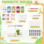 klriuliy 8PCS Crochet Kit for Beginners, 2026 Chrismas Halloween Knitting Kit with Step-by-Step Video Tutorials, Beginner Crochet Kit for Adults