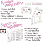 kullaloo Memory Bear Sewing Pattern – Stuffed Teddy Bear Plush Toy with Removable Collar, Shirt & Jacket | Memorial Bear Template with QR Video Tutorials, PES & SVG Files | Designed in Canada