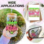 Tintnut Green Pink Permanent Vinyl - 8 Sheets 12"x10"Gradient Adhesive Self Sticker, Ombre Glossy Self Sticker Wtaer proofingVinyl Compatible with Cricut Or Silhouette