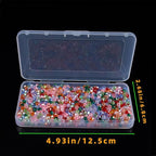 1100PCS 4mm Bicone Crystal Glass Beads for Jewelry Making, Sparkling Mini Beads for Suncatchers, DIY Bracelets & Craft Projects (Multicolored)