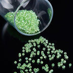 1200PCS 3mm Bicone Crystal Glass Beads for Jewelry Making, Sparkling Mini Beads for Suncatchers, DIY Bracelets & Craft Projects (Green)