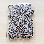 1 inch Iron on Letter Patches 78 Pieces, A-Z Embroidered Alphabet Patches for Clothing Jackets Hats Backpacks Jeans Black