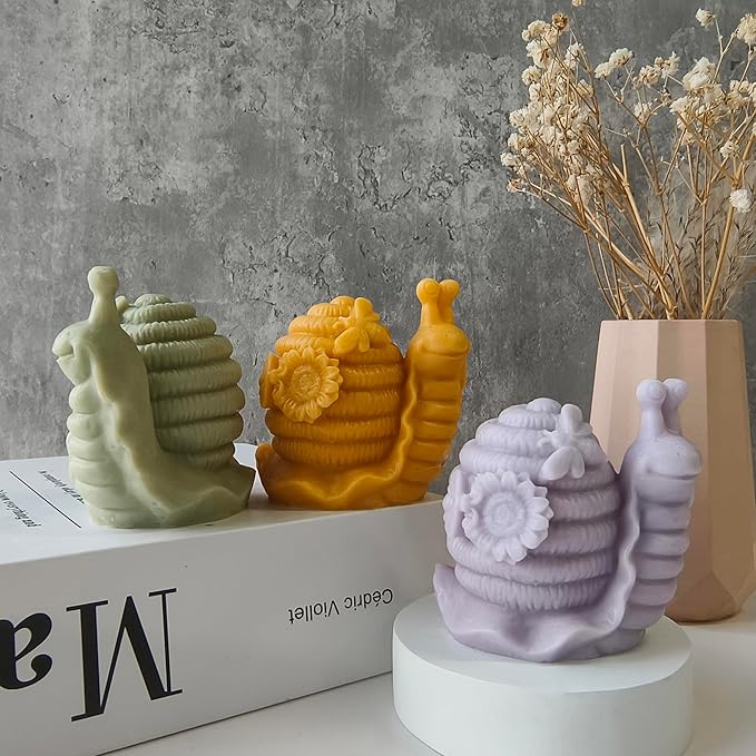Snail Honeycomb Animal Resin Mold for Casting, Candle Making, and Home Decor - 3D Silicone Mold