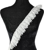 3 Yards White Pleated Lace Chiffon Fabric Elastic Lace Trim for Wedding Bridal Dress Decoration DIY Sewing Clothing Decoration, 2 Inch