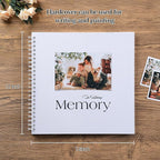 potricher 12 x 12 Inch DIY Scrapbook Album 40 Pages Hardcover Kraft Paper Scrap Book Photo Albums Memory Book for Wedding and Anniversary Family (White, 12 Inch)